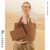 ราคา LIKEBAG กระเปาสพายหญิงกระเป๋าสานกระเป๋าสะพายกระเป๋าไนลอนความจุขนาดใหญ่กระเป๋าถือกระเป๋าทอกระเป๋าคลัทช์ (4742460921)