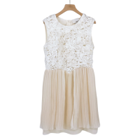 ราคา 3 1 Phillip Lim เดรสแขนกุด ปักดอกไม้สีขาว Used Like New Preloved (20323991769)