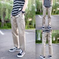 ราคา กางเกงคาร์โก้ กางเกงวินเทจ สีครีม ใส่สบาย กางเกงวินเทจขายาว6 กระเป๋า (8351663938)