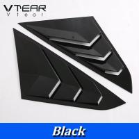 ราคา Vtear แผ่นกระจกรถด้านหลังตกแต่งโตโยต้า VIOS YARIS ATIV 2023 2024แผ่นบานเกล็ด2ชิ้นพลาสติกชุบโครเมียมสีดำลวดลายคาร์บอนไฟเบอร์ชิ้นส่วนวาล์วภายนอกยานยนต์ (20619045342)