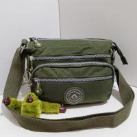 ราคา MONKEY KING กระเป๋าสะพายข้างผู้หญิง10นิ้วใส่กระเป๋าสตางค์ใบยาวได้ ผ้ากันน้ำ มี5ช่องซิปมีซิปใน ขนาด24X16x10cm ยาว สูง หนา (18671908442)