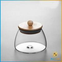 ราคา TookJai โหลแก้วฝาไม้เก็บวัตุดิบ ทรงโอ่ง กระปุกใส่ขนม ขวดใส่เครื่องปรุง Food Storage (18601521554)