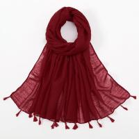 ราคา เส้นใยวิสคอสธรรมดาผ้าคลุมไหล่ยาวพู่สั้นผู้หญิงผ้าฮิญาบ180X85CM (20136307931)