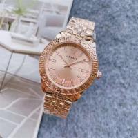 ราคา Original Vintage Gold Watch Men 2020 Watch Luxury Versace Brand Stainless Steel Strap Watches Men Clock Wristwatch Mens Wrist Watches (16567004604)