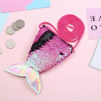 ราคา เด็กสาวเลื่อมหางนางเงือกกระเป๋าสะพายกระเป๋าเงินเหรียญน่ารักกระเป๋า Messenger ของขวัญสำหรับเด็ก (16817015608)