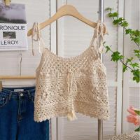 ราคา DD SHOPพร้อมส่ง M3627 เสื้อสายเดี่ยวถักไหมพรม ผูกไหล่2ข้าง C (19887202263)