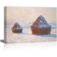 ราคา Claude Monet Wheatstacks Impressionist ศิลปะบ้านศิลปะผ้าใบศิลปะสมัยใหม่16X24นิ้ว (20267251095)