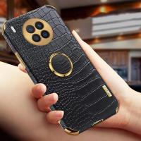 ราคา กรณีโทรศัพท์สำหรับหัวเว่ย Nova 8i เกียรติ50 Lite ปลอกแหวนยึดหรูหราจระเข้หนังแบบ Soft TPU กันกระแทกปกหลัง N8 (15538978474)