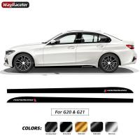 ราคา 2 Pcs M Performance Decal Door Side Stripe Skirt Sticker For BMW 3 Series G20 330i 320i 320d G21 330e 340i M340i 2020 2021 2022 (12996999023)