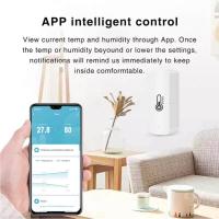 ราคา Tuya WiFi Wireless Temperature Humidity Sensor For Smart Home Kit Thermometer Hygrometer ZigBee Temperature Humidity Sensor (12732110330)