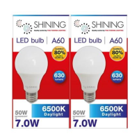 ราคา หลอดไฟ LED แพ็คคู่ SHINING A60 DAYLIGHT 5W 7W 9W 12W 15W GRANDHOMEMART (21116932510)