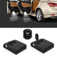 ราคา ไฟต้อนรับโลโก้ติดประตูรถ LED ไร้สาย2ชิ้นสำหรับ Cadillac ATS CTS Escalade XTS XT5 XT4อุปกรณ์ตกแต่งรถยนต์ CT6 (21049505499)