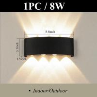 ราคา โคมไฟติดผนัง ไฟ LED 4W 6W 8W ไฟประดับกลางแจ้ง กลางแจ้ง แสงอุ่น สไตล์โมเดิร์น กันน้ำได้ IP65 ไฟติดผนังกลางแจ้ง โคมไฟนอกบ้าน โคมไฟในร่ม โคมไฟกิ่งนอก ไฟเสาหน้าบ้าน โคมไฟ ไฟติดผนัง เชิงเทียนโคมไฟติดผนัง W
