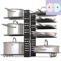 ราคา ชั้นวางหม้อ ชั้นวางหม้อห้องครัว ชั้นวางของ ชั้นวางของในห้องครัว 8 ชั้น ชั้นวางกระทะสแตนเลส ชั้นวางกระทะ ชั้นวางเขียง Ze Store (15107386963)