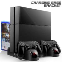 ราคา ชั้นวางแนวตั้งพร้อมพัดลมทำความเย็นคูลเลอร์คู่สำหรับ PS4 PS4บาง PS4 PRO แท่นสำหรับชาร์จตัวควบคุมสำหรับ SONY Playstation 4 (20766237348)