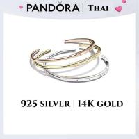 ราคา Pandora เงิน925 14K เปิด สร้อยข้อมือ กำไล Classic Collection I D Open Bracelet ของแท้ 100 (18727249923)