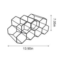 ราคา โลหะทันสมัยรังผึ้งชั้นวางแก้วที่เก็บขวดไวน์ Beehive โต๊ะชั้นวางแก้ว (8948484549)
