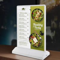 ราคา ป้ายไฟ ป้ายไฟเมนู ป้ายไฟLED ป้ายไฟตั้งโต๊ะ ขนาดA4 2ด้าน LED Rechargeable poster frame A4 (21111144951)