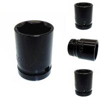 ราคา High quality black 21 22 24 27 mm steel Impact Socket 1 2 quot Square Drive Metric Sockets Wrench Air Tool (17331250776)