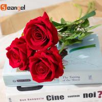 ราคา Seangel 3ชิ้นสีแดงกุหลาบดอกไม้ผ้าไหมสัมผัสจริงดอกไม้ประดิษฐ์วันวาเลนไทน์บ้านสำหรับ Diy ตกแต่งงานแต่งงานดอกไม้ปลอม (15602487172)