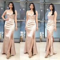 ราคา ชุดราตรี Maxi ยาว รุ่นใหม่มาแล้วค่ะ ผ้าดัชเชสอัดกาว ทรงกระโปรงหางปลาผ่าหน้า (413279601)