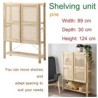 ราคา ชั้นวางของไม้สนบานโปร่ง 89x30x124 cm (7713923198)