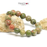 ราคา หินยูนาไคต์ หินถูกหวย Unakite 12 มิล หินแห่งโชคลาภ หินมงคล หินสี หินนำโชค กำไลหินมงคล กำไลหิน กำไลข้อมือ กำไลหินเสริมดวง หินสีเขียว By Meechok (4508684227)