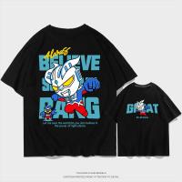 ราคา อุลตร้าแมนครอบครัวแขนสั้นเสื้อยืดผู้ชายฤดูร้อนการ์ตูนการ์ตูนหลวมสบายๆผ้าฝ้ายพ่อแม่และลูกสวมใส่แขนสั้นเสื้อยืด (16177833204)