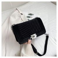 ราคา Luxury Brand Chain Shoulder Bag for Women Fashion Shiny Velvet Crossbody Bag 9 Colors Lock Designer Handbag Lingge Messenger Bag (11646167114)