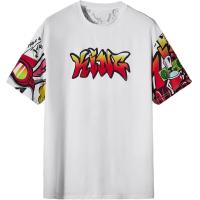 ราคา WDIRARA Mens Two Tone Cartoon Graphic Print Short Sleeve T Shirt Round Neck Tee (20009292943)