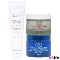 ราคา Fresh Lotus Day Night Skincare Set Soy Face Cleanser Lotus Youth Preserve Moisturizer 50ml Lotus Youth Preserve Dream Night Cream 50ml (17673839983)