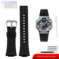 ราคา Golden สีดำ สแตนเลสสตีลเต่าหัวเข็มขัด 16 มม สำหรับ Casio G Shock GM 110 GA 110GB ปืนเหล็กขนาดเล็กสายนาฬิกาโลหะ (19657523551)