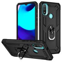 ราคา SmartPhonemall For Motorola Moto E20 E30 E40 Shockproof TPU PC Holder Phone Case Black (16612510028)