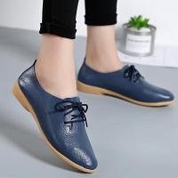 ราคา Women flats genuine leather shoes female fashion casual comfortable women shoes solid lace up summer shoes woman ladies shoes (11354832443)