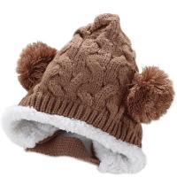 ราคา Keep ear warm Baby Bonbon Pointed Knit cap knit hat Girl boy baby kids children knit winter hat Coffee (19270096751)