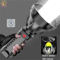 ราคา Fast Delivery 5w 3 1v Portable Led Flashlight Torch Usb Rechargeable Strong Light Power Display Outdoor Searchlight (21022199809)
