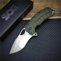 ราคา ใหม่ SOG Kiku XR ไฟฟ้าดับ3 03 CTS XHP Black Cerakote Bladeที่จับ Micarta ผ้าลินินกระเป๋ากลางแจ้งพับยุทธวิธีมีด (20204039706)