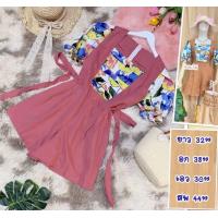 ราคา M234 จั้มสูท ขาสั้น ลายดอก (16299433471)