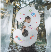 ราคา ลูกโป่งตัวเลข สีขาวมินิมอล ลูกโป่งวันเกิด HBD (16763552966)