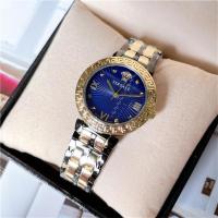 ราคา ผู้หญิงแท้นาฬิกาแฟชั่นสีดำและสีทองโมเสคสีหรูหรา Versace ยี่ห้อควอตซ์เหล็กคลาสสิกนาฬิกาข้อมือหญิงชุดนาฬิกานาฬิกา (16568180035)