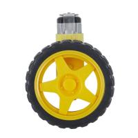 ราคา 1 48 Pneumatic Tire Wheel with DC 3 6V Gear Motor for Arduino Smart Car Robot (17424278732)