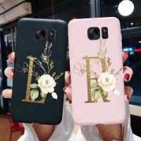 ราคา สำหรับ Samsung Galaxy S7เคสโทรศัพท์ปิดขอบสีดำตัวอักษรน่ารักนุ่มปลอกซิลิโคนกันกระแทกสำหรับ Samsung S7 Edge กรณี (8390112029)