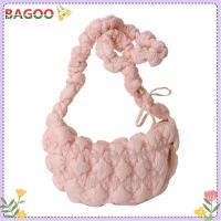 ราคา กระเป๋าซิปไนลอนบุสองชั้นสำหรับกระเป๋าแบบหนีบแขนของผู้หญิงสายสายกระเป๋าสีพื้นปรับได้กระเป๋าลำลองผู้หญิงผู้หญิง (19803664054)