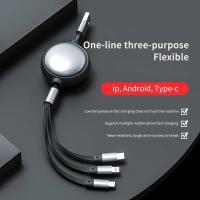 ราคา อ่านออกเสียง Gratis Ongkir 3 In1 USB สายสำหรับ iPhone 13 12 Pro สูงสุดไมโคร USB USB สายเคเบิลชนิด C 3 In 1 2 4A USB ยืดหดได้ USB C สายชาร์จสำหรับ Samsung S9 120ซม (20869343785)