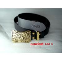 ราคา เข็มขัดหนังแท้ 100 หัวเข็มขัดลายดอกไม้ สวยงามทนทาน สำหรับผู้ชาย เข็มขัดเกรดพรีเมี่ยมสไตล์วินเทจ KP09 (20585007852)