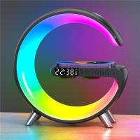 ราคา Multifunctional Wireless Charger Stand Alarm Clock Speaker APP RGB Light Fast Charging Station for Phone X 11 12 13 14 Samsung (19452203235)