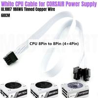 ราคา CPU สีขาวสายไฟ PSU 8Pin ถึง4 4Pin EPS 12V สำหรับ CORSAIR RM750x RM850x RM750i RM850i RM1000i แหล่งจ่ายไฟแบบโมดูลาร์18AWG 60ซม (20672890651)