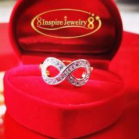 ราคา Inspire Jewelry แหวนฝังเพชรCZ ฟรีไซด์ งานจิวเวลลี่ ฝังล็อคหรือฝังสอด เรียง4แถว ล้อมเพชรเดี่ยวเม็ดกลาง ตัวเรือน หุ้มเศษทองแท้ 100 24K สวยหรู (16896734820)