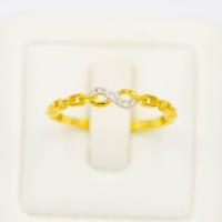 ราคา Happy Jewelry แหวนอินฟินิตี้ ก้านโซ่ ทองแท้ 9k 37 5 เพชรเกสร ME510 (20206625424)