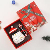 ราคา Christmas Gift Christmas Mug Christmas Coffee Cups with Lid and Spoon Christmas Gift (20734432670)